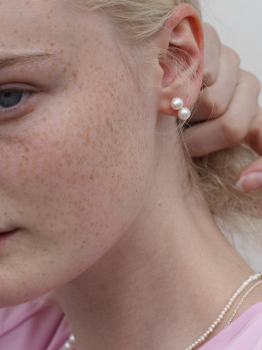 The 2 pearls earrings