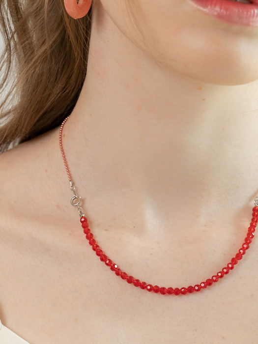 Christina color necklace _ red