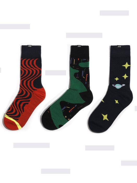 Galaxy quater socks 남자 패션 양말