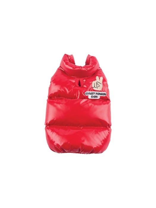 Alaska Crew High-neck Down Jacket Red