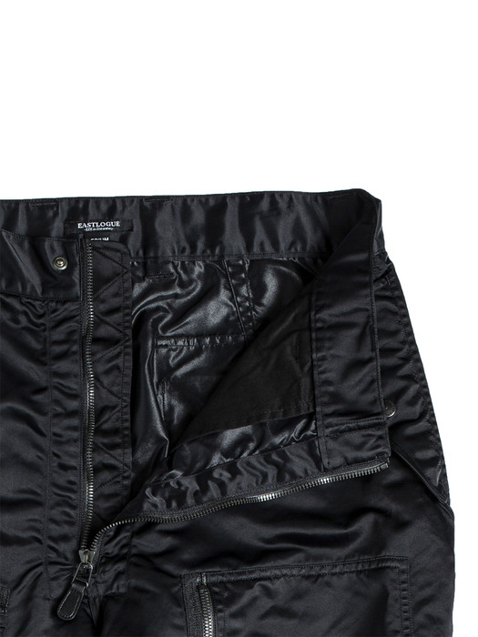 FLIGHT PANTS / BLACK NYLON TWILL