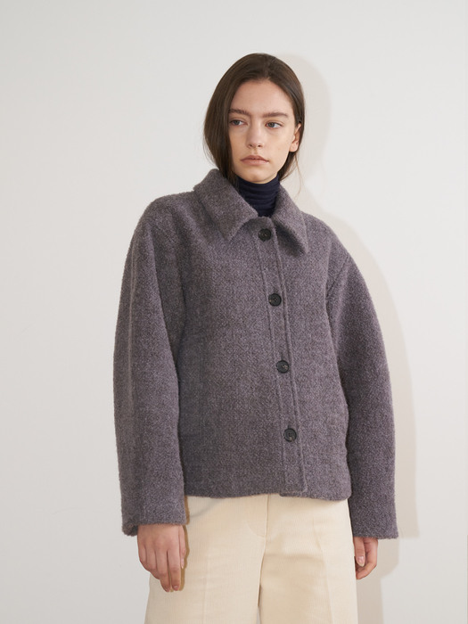 Boucle coat(grey)