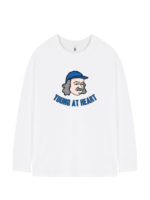 Young at heart longsleeve white