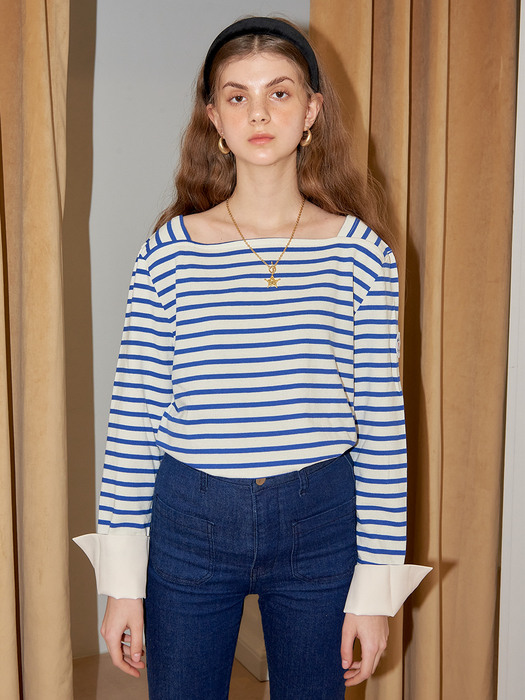 Sailor Stripe Cuffs T_ Blue