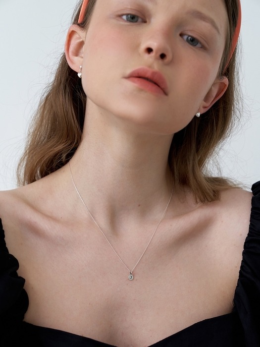 [Silver] Mini Initial Necklace