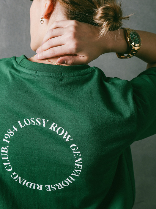 Back Round Half-Sleeve T-shirt Green