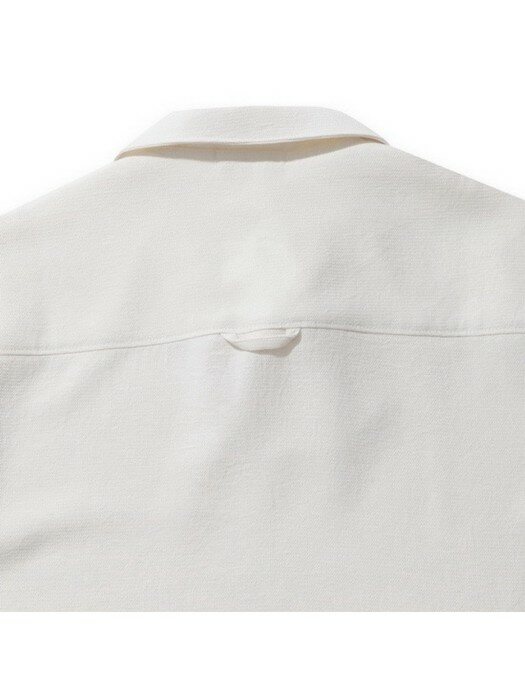 woven top collar short sleeve t-shirt_CWTAM21511WHX