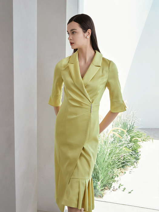 NIGMA / Tailored Pleats Dress(yellow)