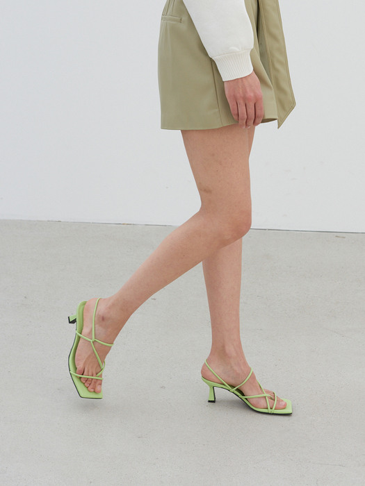 Serena Sandals Leather Lime