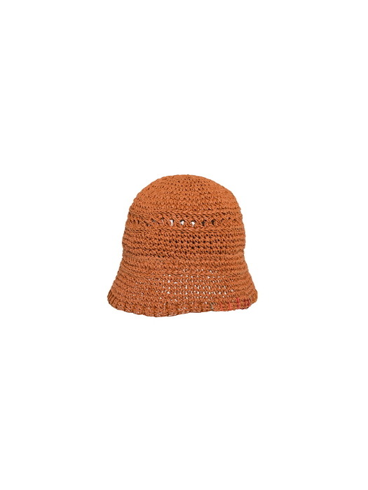 Stitch knitting hat - Orange