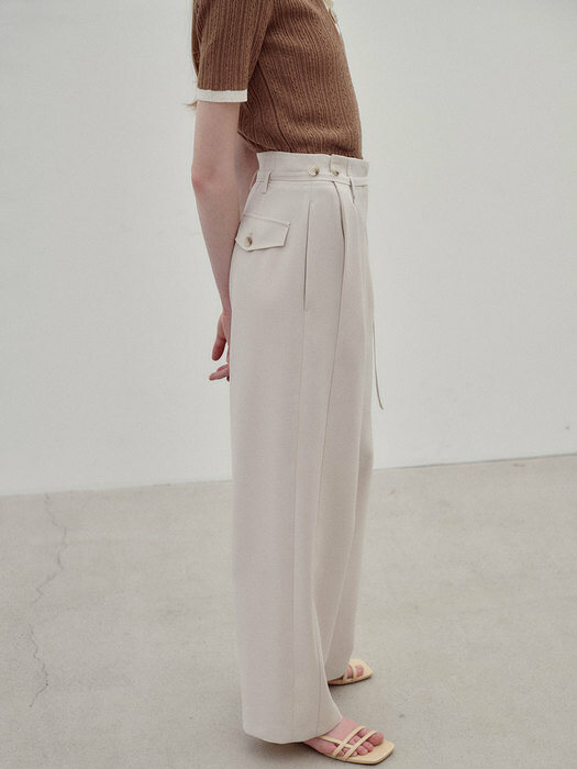 Tucked Wide Pants SW1ML231-90