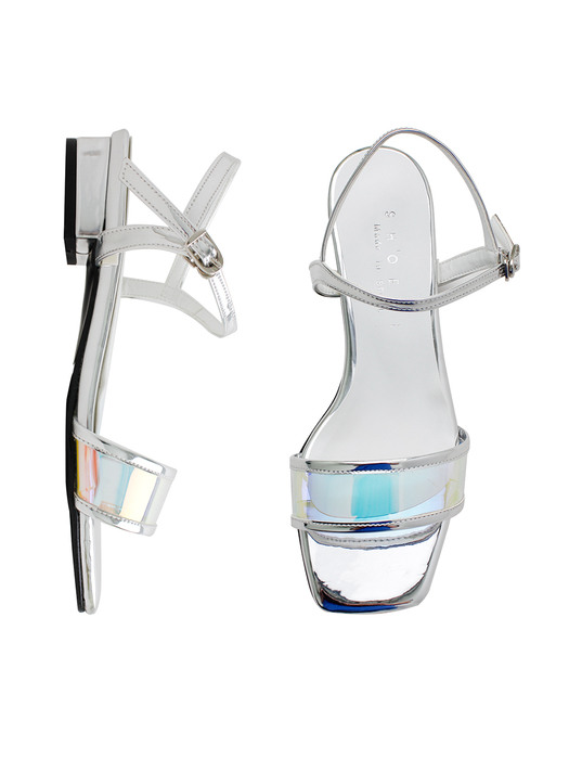 Hologram PVC 2cm Waterproof Ankle Strap Sandal /S0202/7Colors