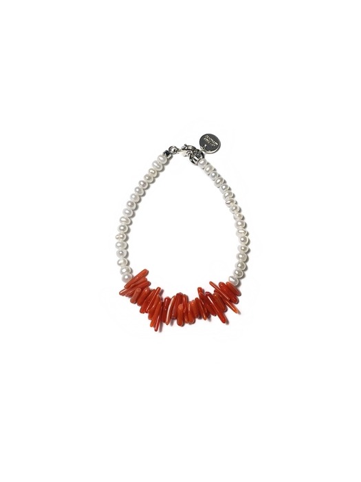 Coral & Pearl Bracelet