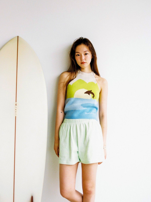 Baby Terry Summer Shorts _ Mint