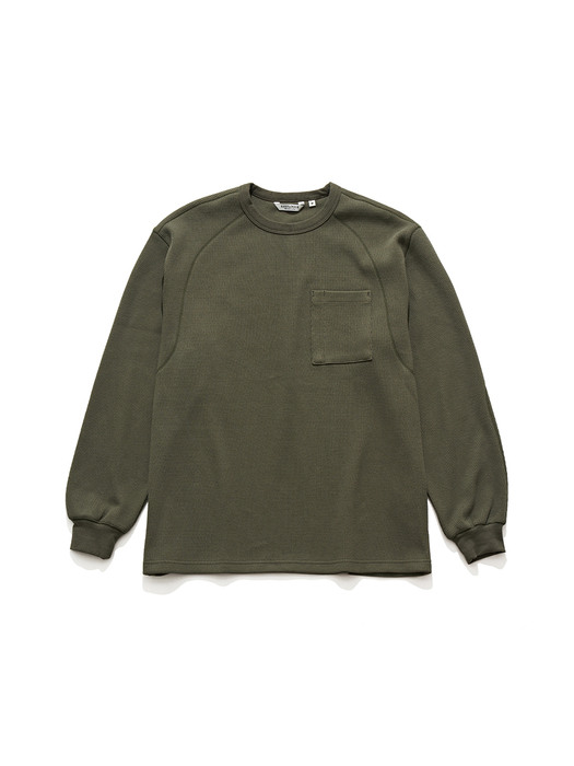 COVER STICH T SHIRT / OLIVE