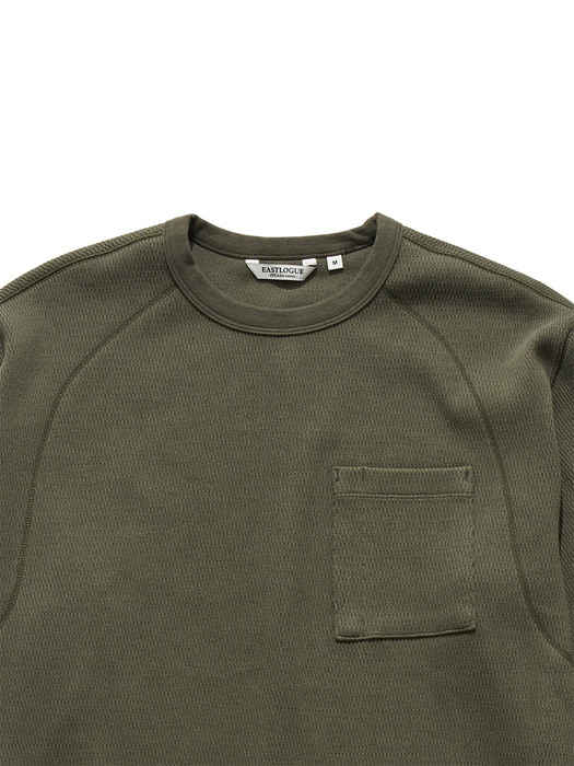 COVER STICH T SHIRT / OLIVE