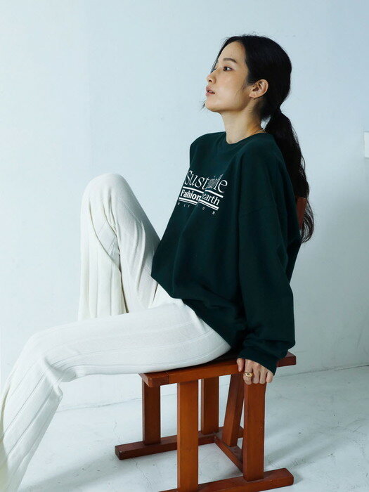[단독]Sustainable Sweatshirt deep green