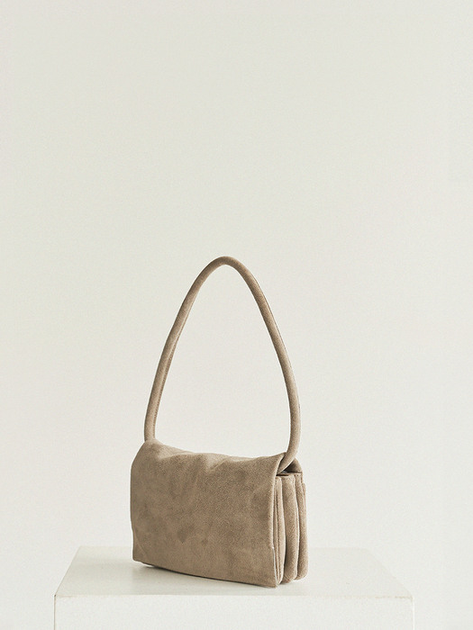 Folded Bag - Suede Taupe