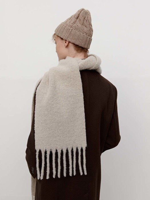 Chunky Scarf_Solid_Beige