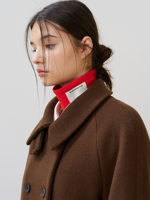 21 Winter_Brown  Double Wool Coat
