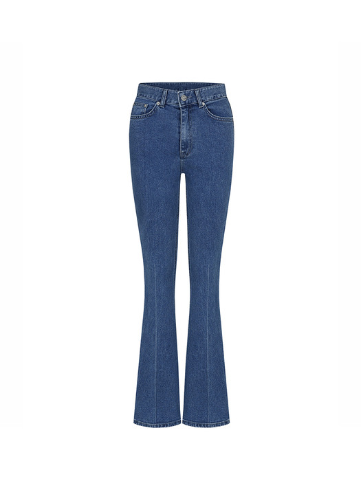 slim bootscut denim pants-blue