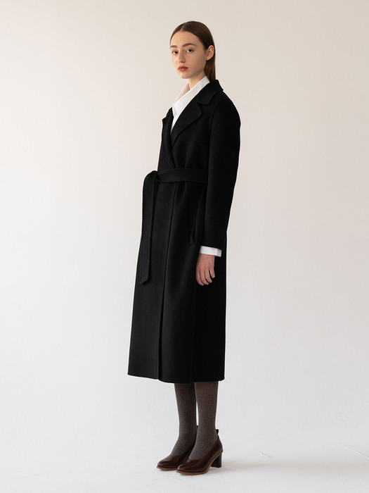[FW20 ESSENTIAL] 캐시미어 Cashmere Handmade Coat Black