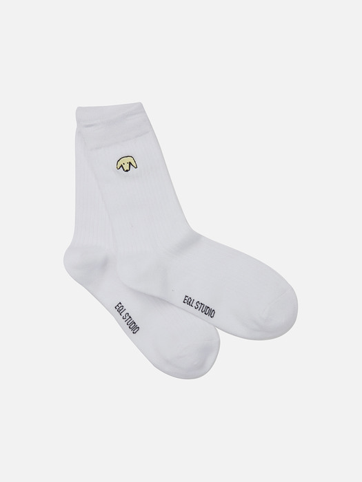 MICHOVA_Doggy Logo Socks_white