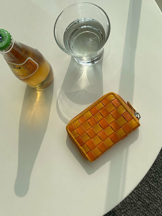 Checker board card wallet honeybee (체커보드카드지갑 허니비)