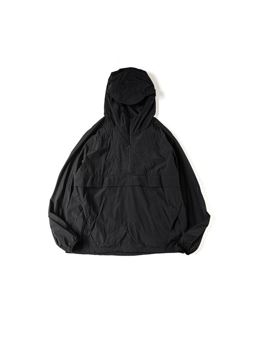 OURSELVES PACKABLE TRAVELLER ANORAK (Black)