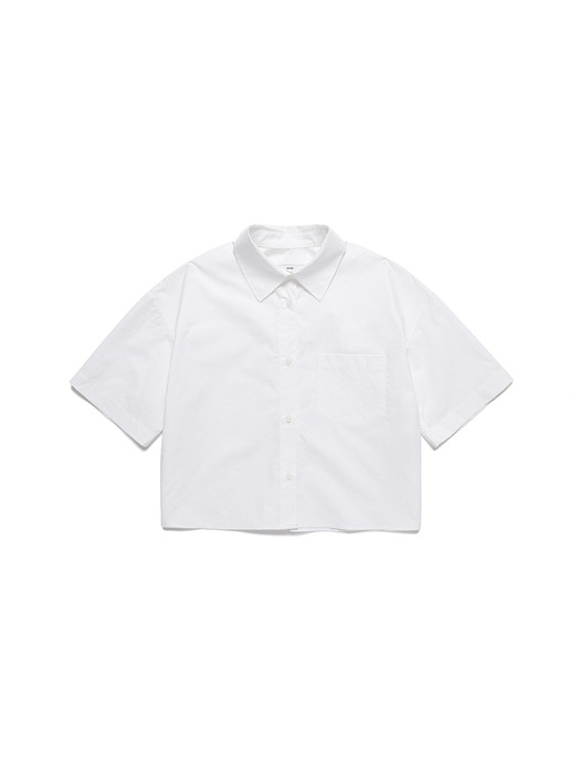 22SS Crop Lounge Shirt_White