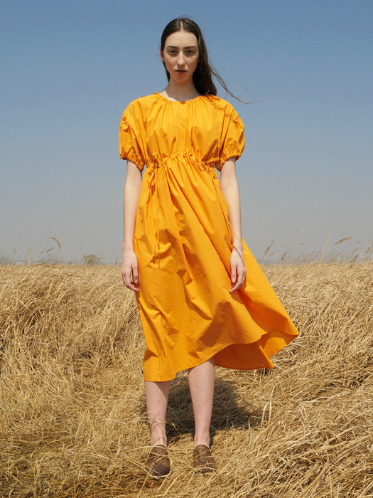 Gamine Ribbon Dress_Orange