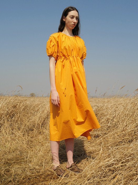 Gamine Ribbon Dress_Orange