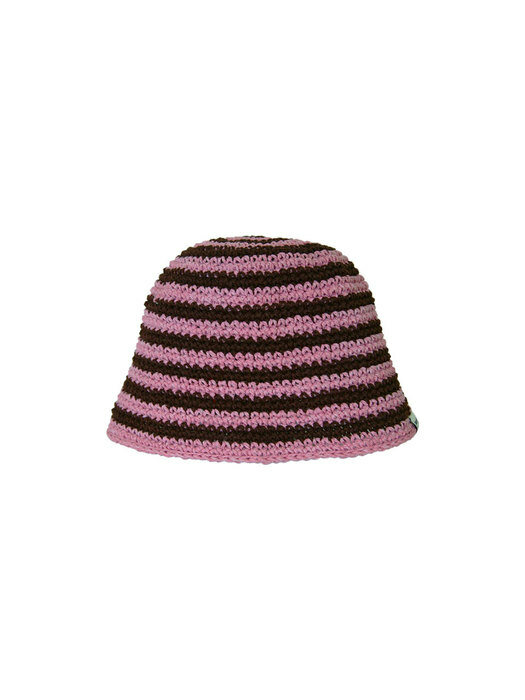 Granny hat : roll pink