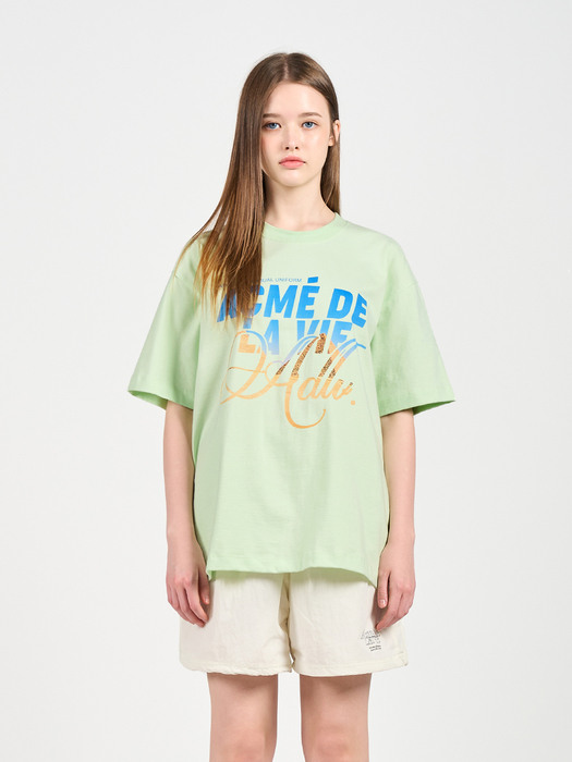 BACKGROUND LOGO SHORT SLEEVE T-SHIRT MINT