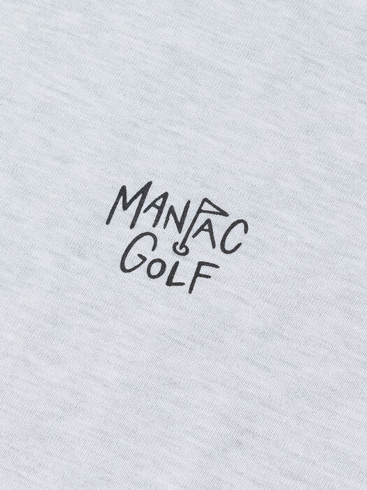 매니악 골프 캐릭터 티셔츠 멜란지그레이