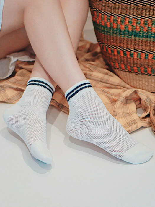 Sailor Daily Two Line Mesh Socks (6컬러)