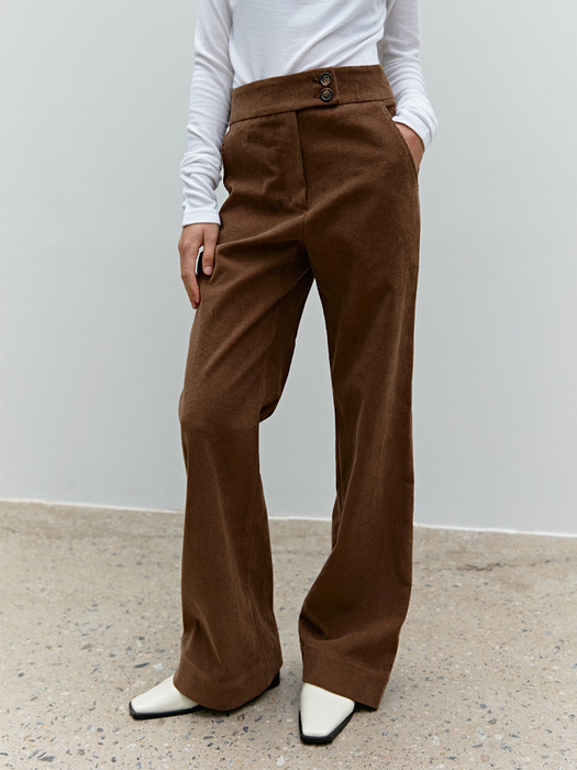TWF CORDUROY FLARED TROUSERS_2COLORS