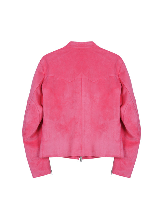 SUEDE BOMBER JACKET IN PINK