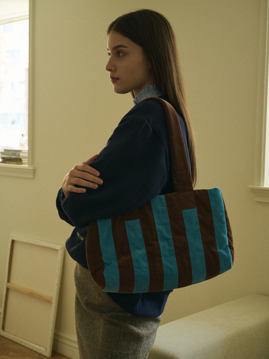 Color block Corduroy bag