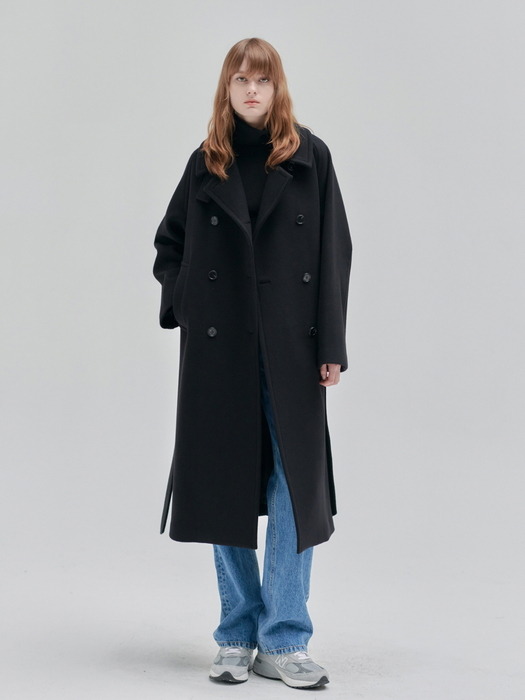 23WN wool trench coat [BK]