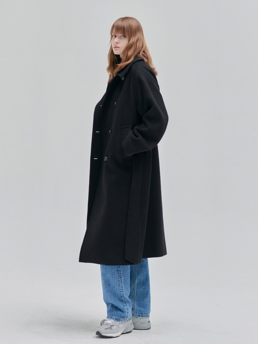 23WN wool trench coat [BK]
