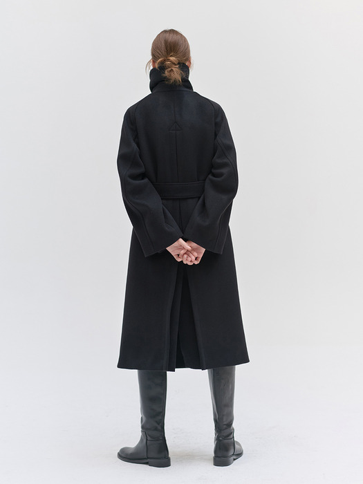 24WN wool trench coat [BK]