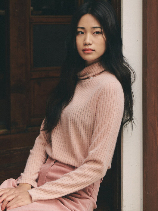 Lace Pattern Pullover_Pink