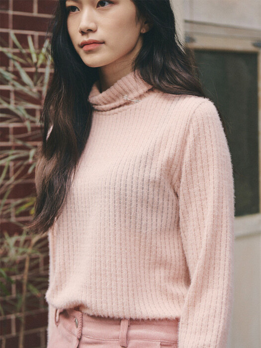 Lace Pattern Pullover_Pink