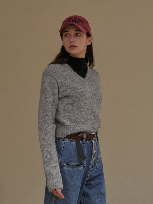 Meld Crop Knit Grey