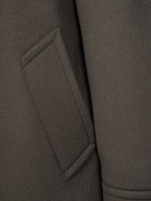 Volume Silhouette Maccollar Coat  Brown (KE2X30M02C)