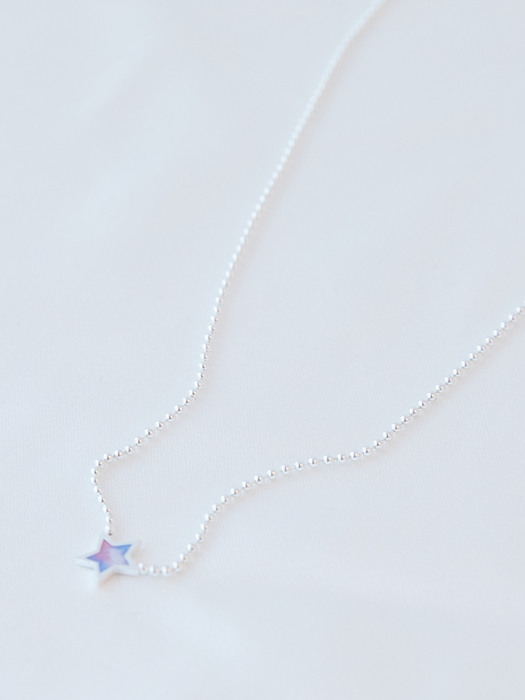 three-colored 90s star necklace