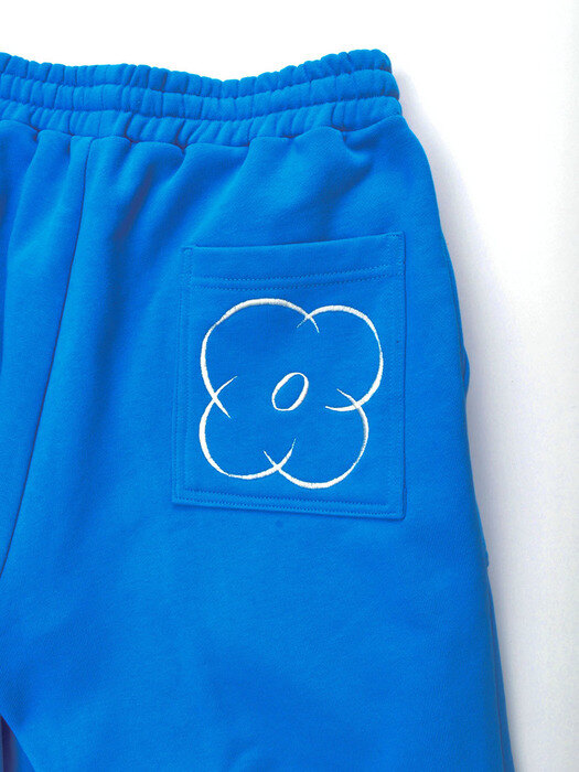Flower pocket track pants - Blue