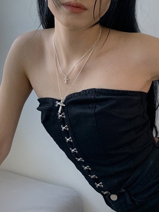 Cross long necklace
