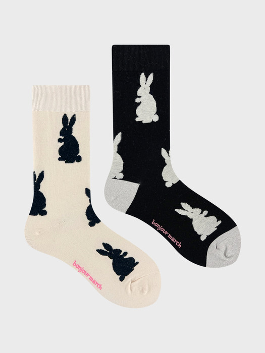 Black rabbit socks